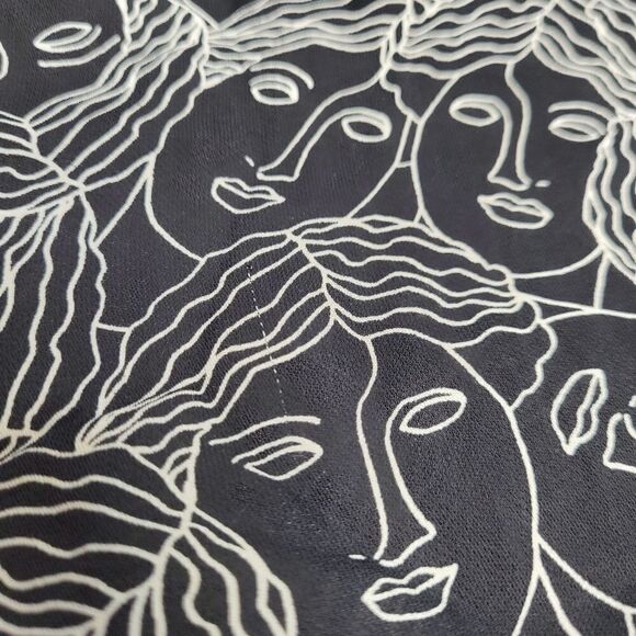 BIMBA Y LOLA black and white faces quirky monochrome cropped pants 36/S - Picture 6 of 11